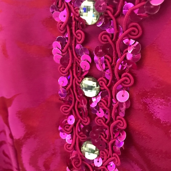 Bonnie Jean Jacquard Embellished Neck Hi-Lo Dress - Picture 6 of 7